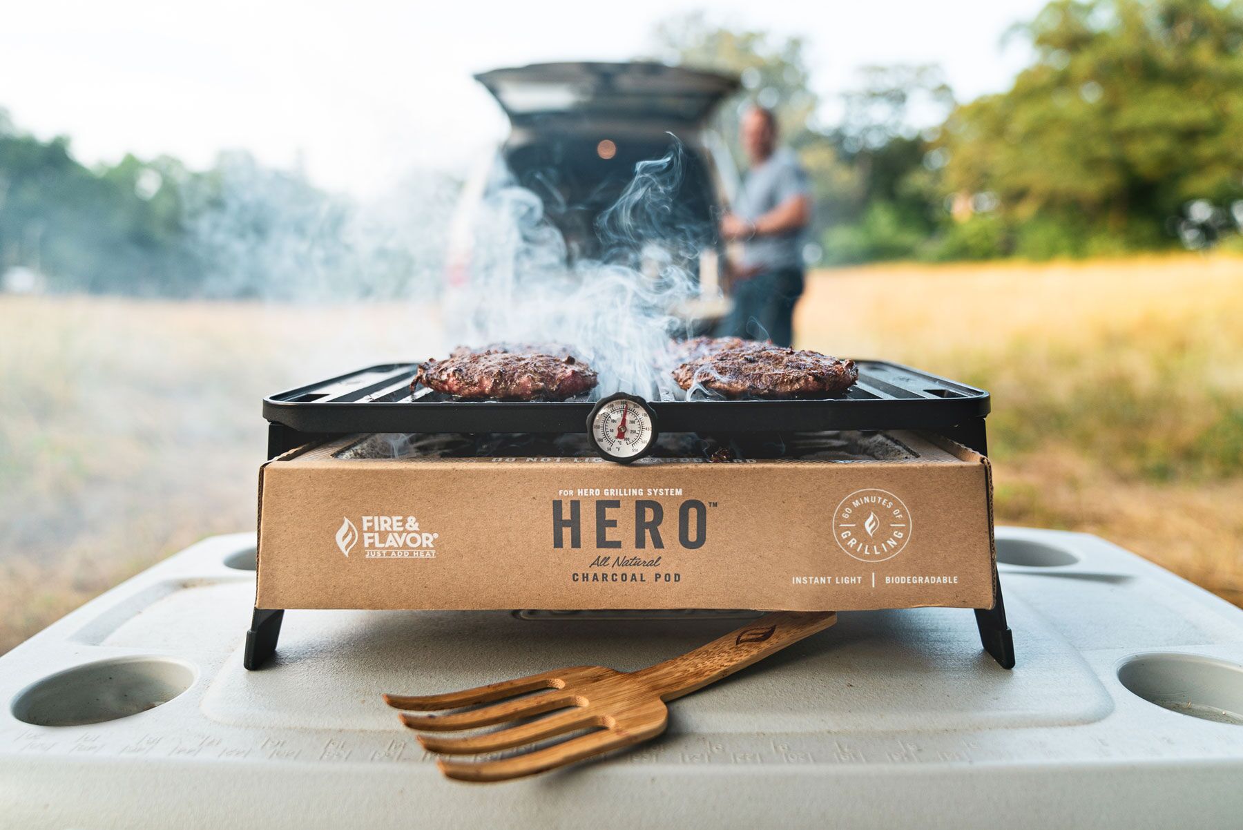 <small>Fire & Flavor® HERO™ Grill Kickoff Party</small>