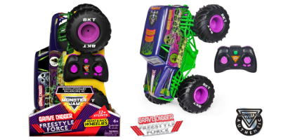 Monster Truck de controle remoto Monster Jam Freestyle Force Spin Master Monster  Jam Freestyle Force 1:10 Grave Digger